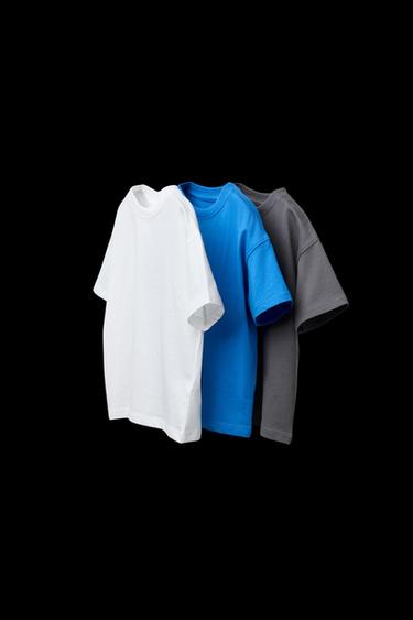 3-PACK OF PLAIN T-SHIRTS - Blue by Zara - Image 0
