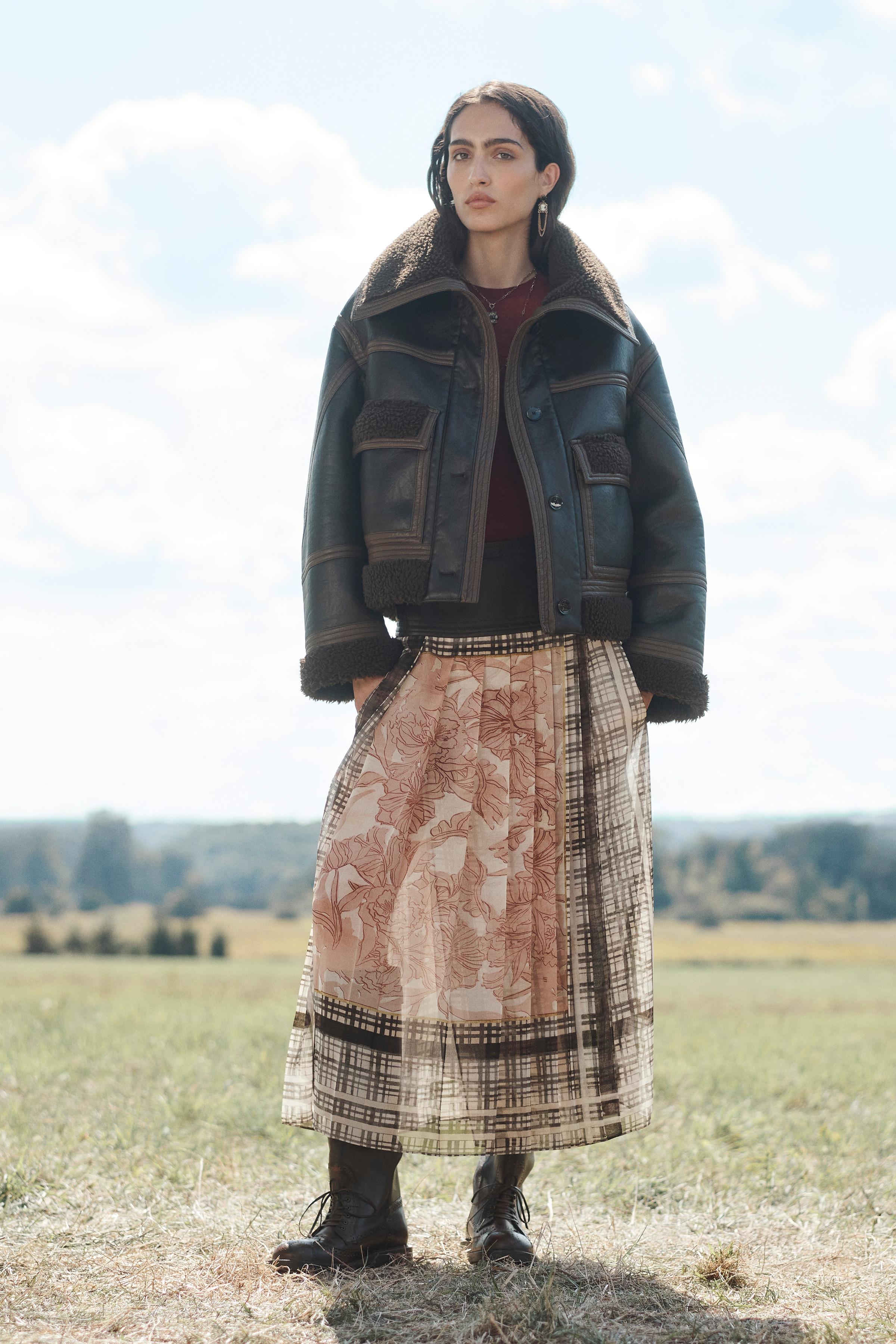 LIMITED EDITION SCARF PLEATED SKIRT - Printed | ZARA United States