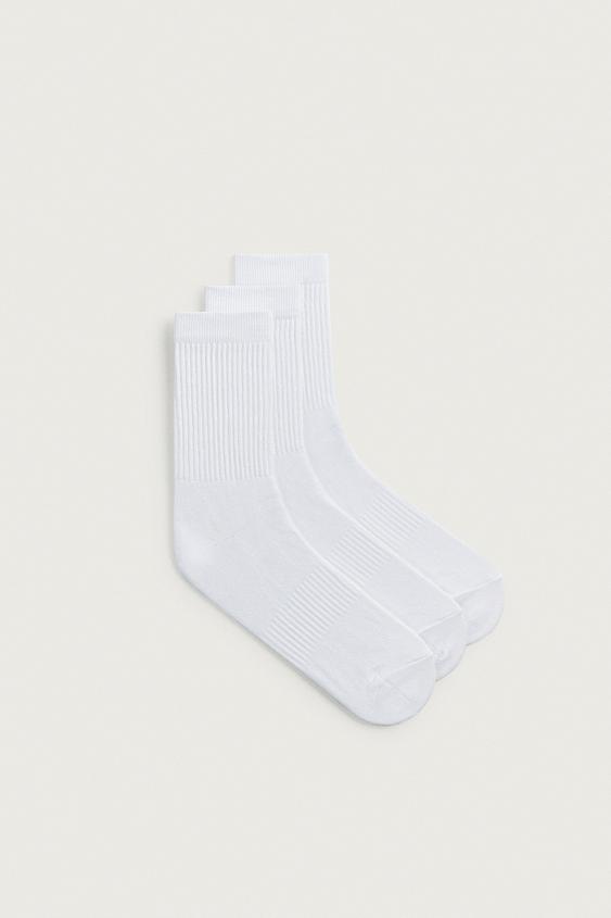 BASIC RIB SOCKS 3-PACK - White de Zara - Imagen 0