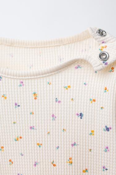 ENSEMBLE BODY ET LEGGING IMPRIMÉ FLEURS - Écru de Zara - Image 2