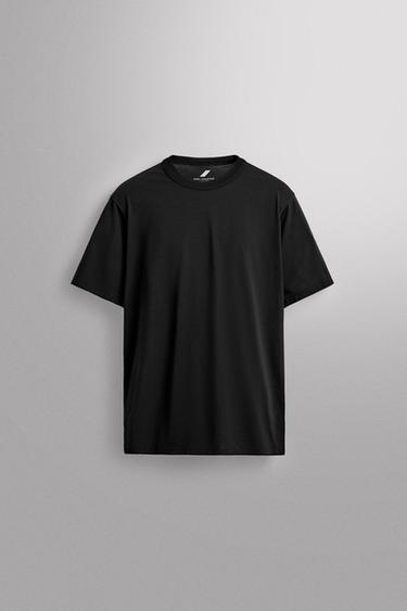 Zara RELAXED FIT TRAINING T-SHIRT - Black