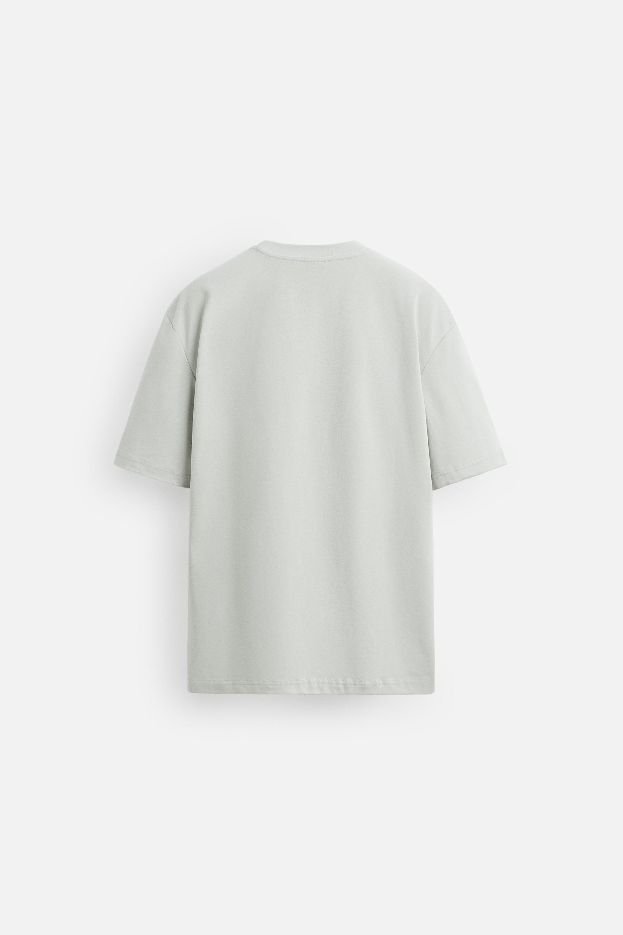 BASIC REGULAR FIT T-SHIRT - Pearl gray | ZARA United States