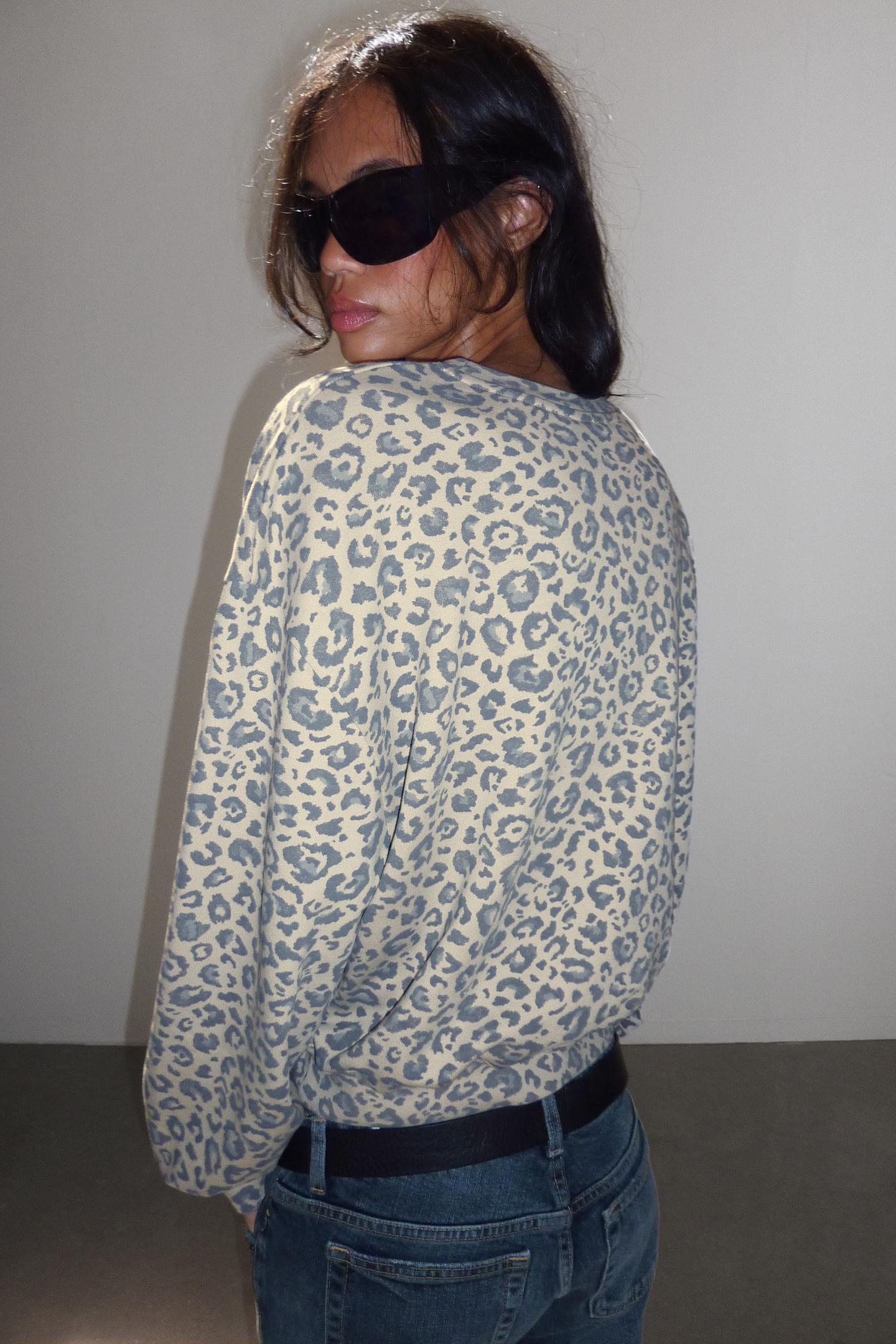 Женская толстовка Zara Animal Print, цвет: Леопардовый — фото 6