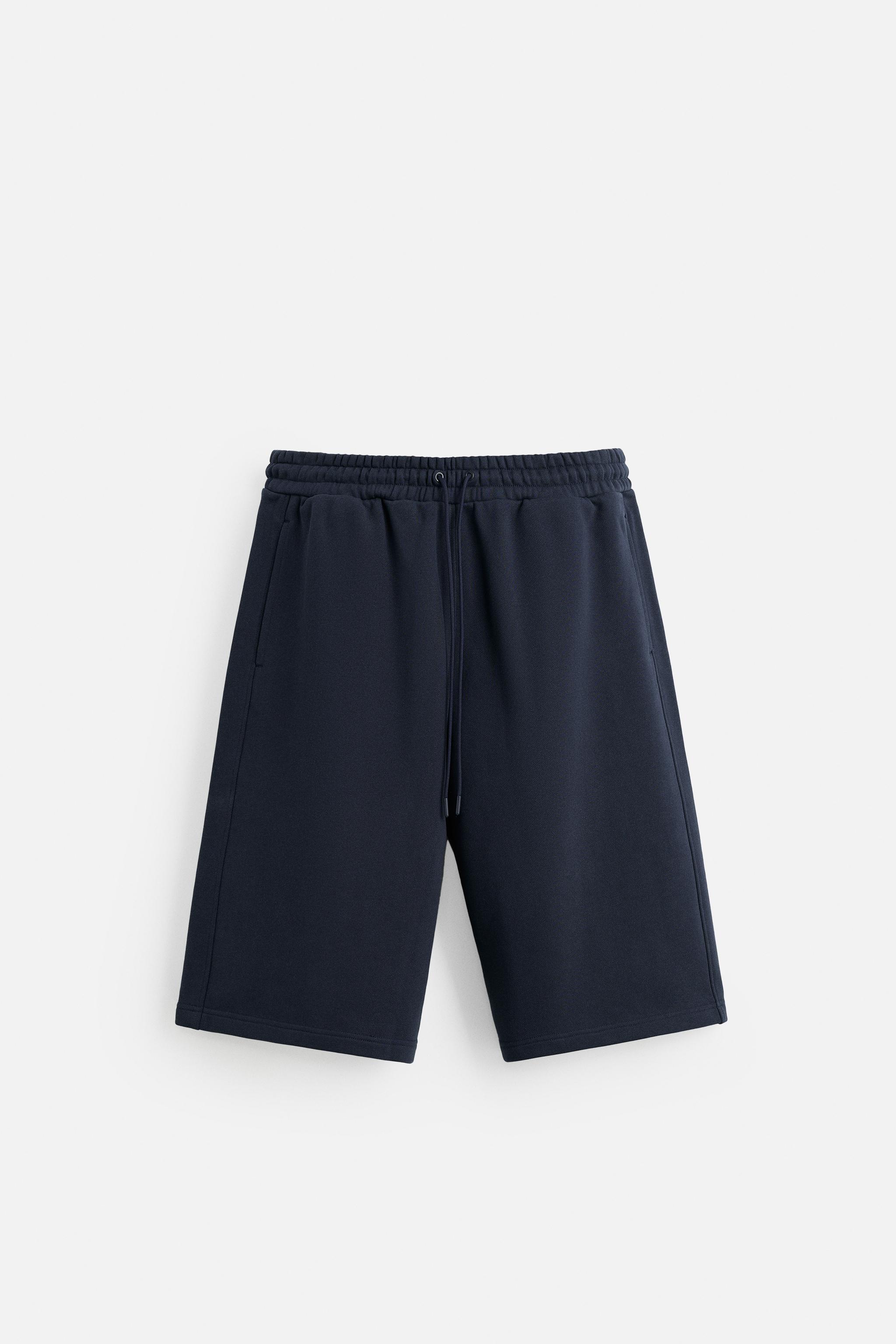 WASHED BAGGY FIT DENIM SHORTS - Black | ZARA United States