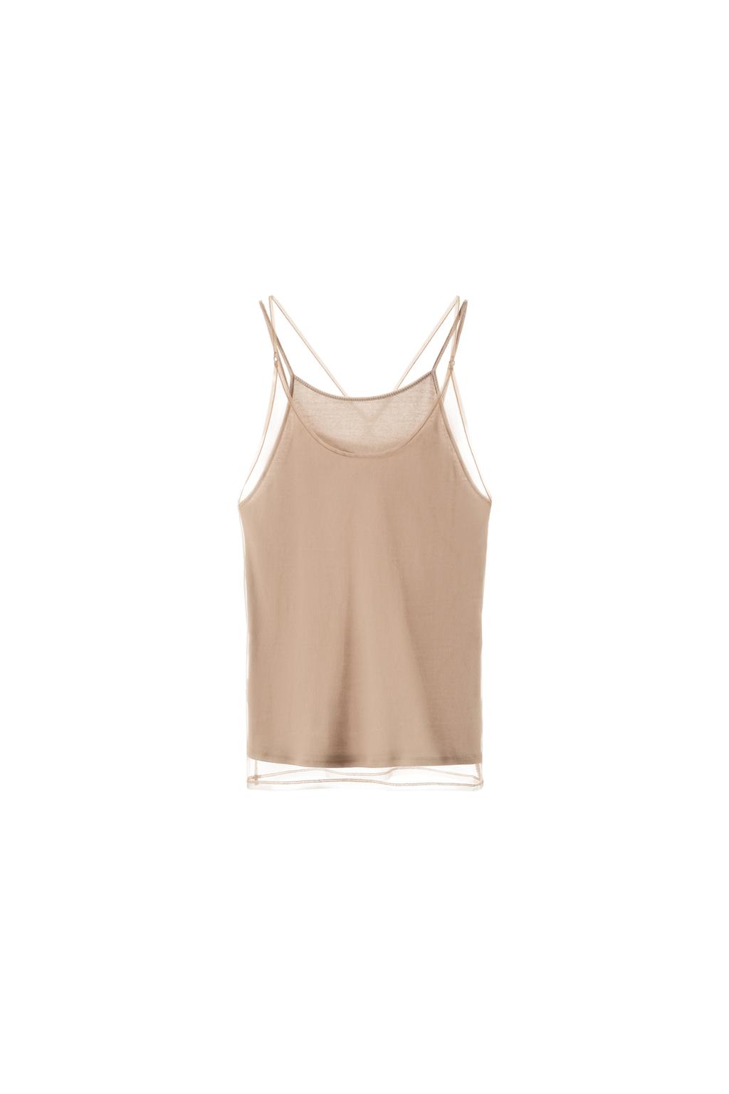 DOUBLE TULLE EFFECT HALTER TOP - image 3