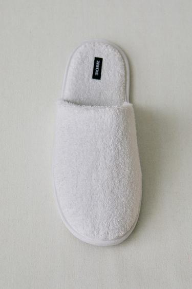 TERRY BATHROOM SLIPPERS - White by Zara - Image 0