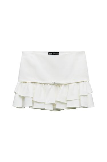 RUFFLED MINI SKIRT