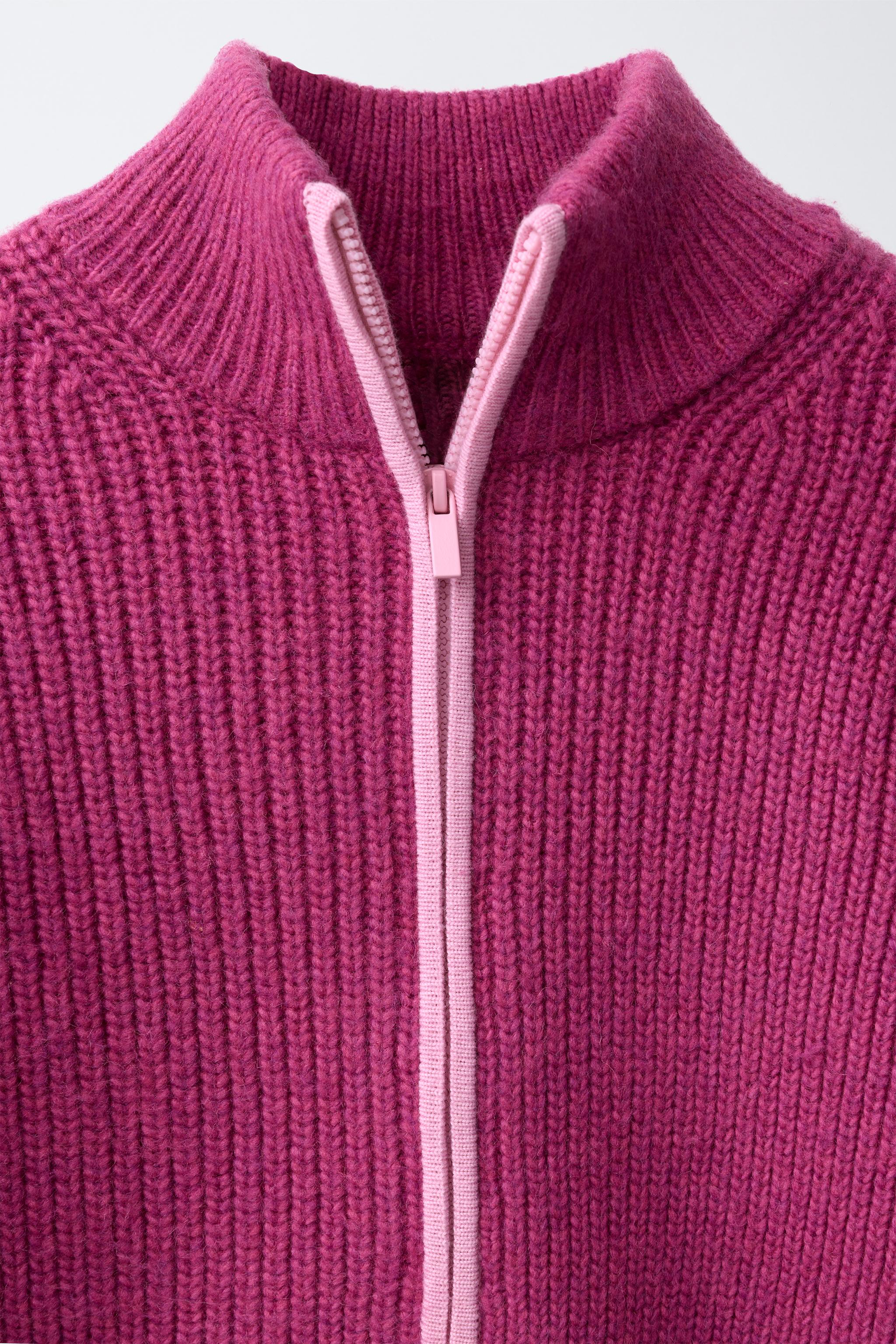 Детские кардиганы Zara ZIP-UP KNIT CARDIGAN — фото 4