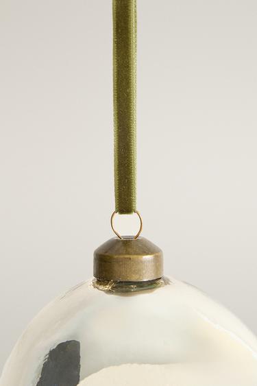 IRREGULAR BOROSILICATE CHRISTMAS TREE BAUBLE — Silver 2