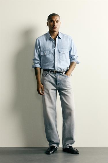 JEANS STRAIGHT FIT - Azul / Acero de Zara - Imagen 0