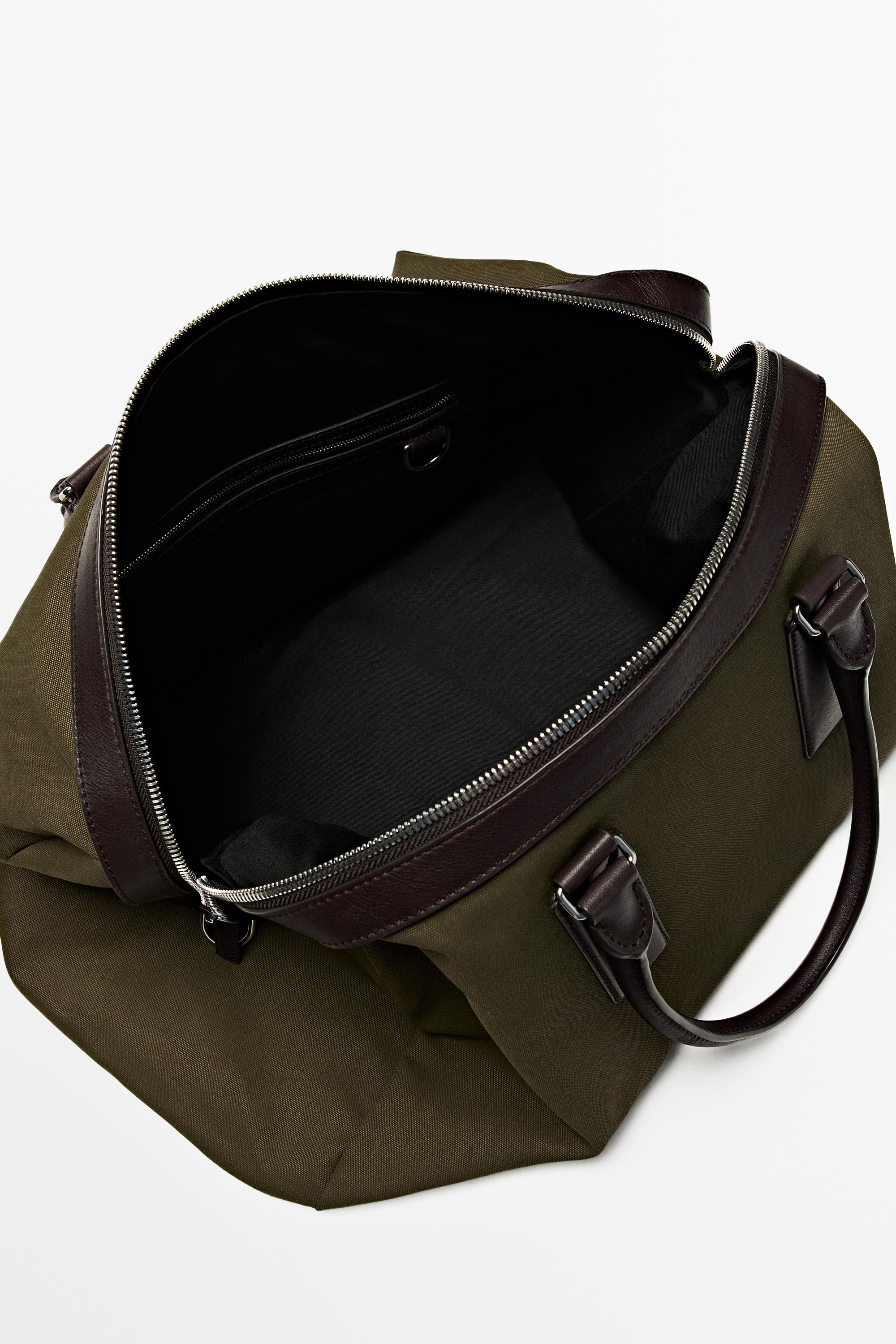 Nappa leather detail travel bag
