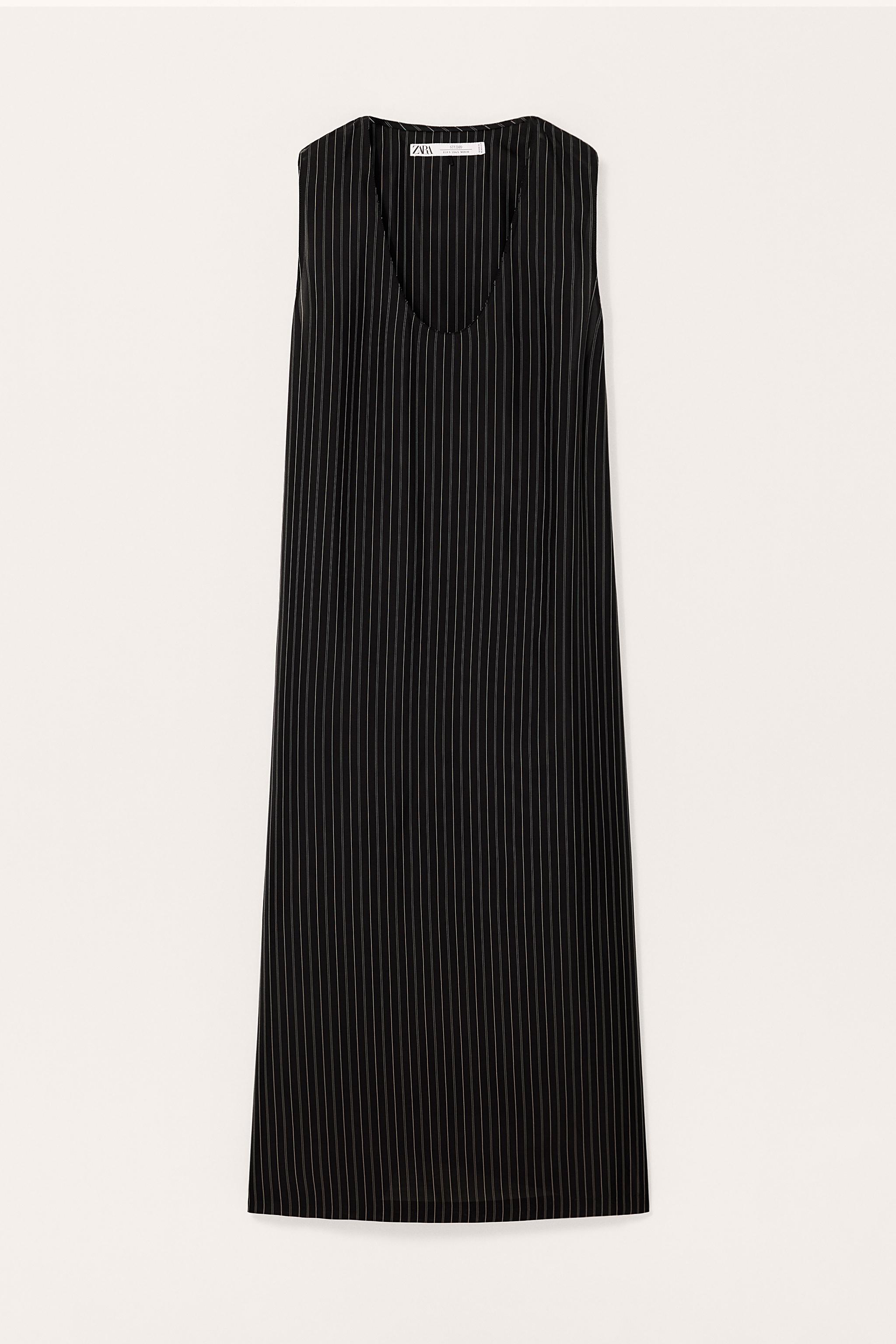 ZARA LIMITED EDITION ストライプ柄ロングワンピース 3777/005 LIMITED EDITION ストライプ柄ロングワンピース - ホワイト