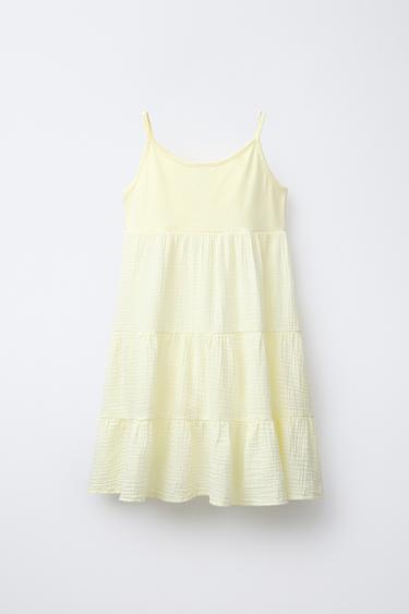 TEXTURED DRESS WITH PANELS - Yellow by Zara - Image 1