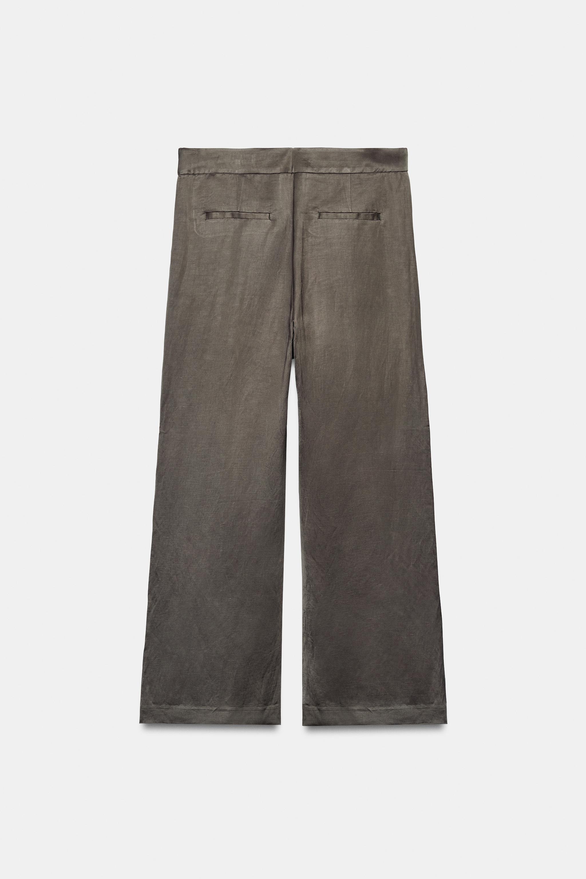 ZW COLLECTION SATIN WIDE-LEG PANTS
