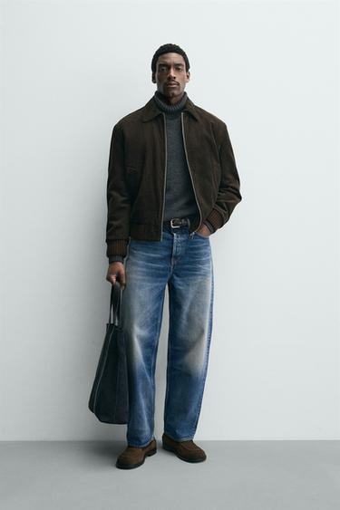 CORDUROY QUILTED JACKET - Brown by Zara - Image 0