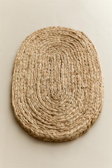 OVAL JUTE DOORMAT - Light beige by Zara