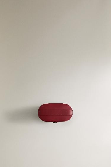 RIGID LEATHER MINI WASH BAG - Red by Zara - Image 3