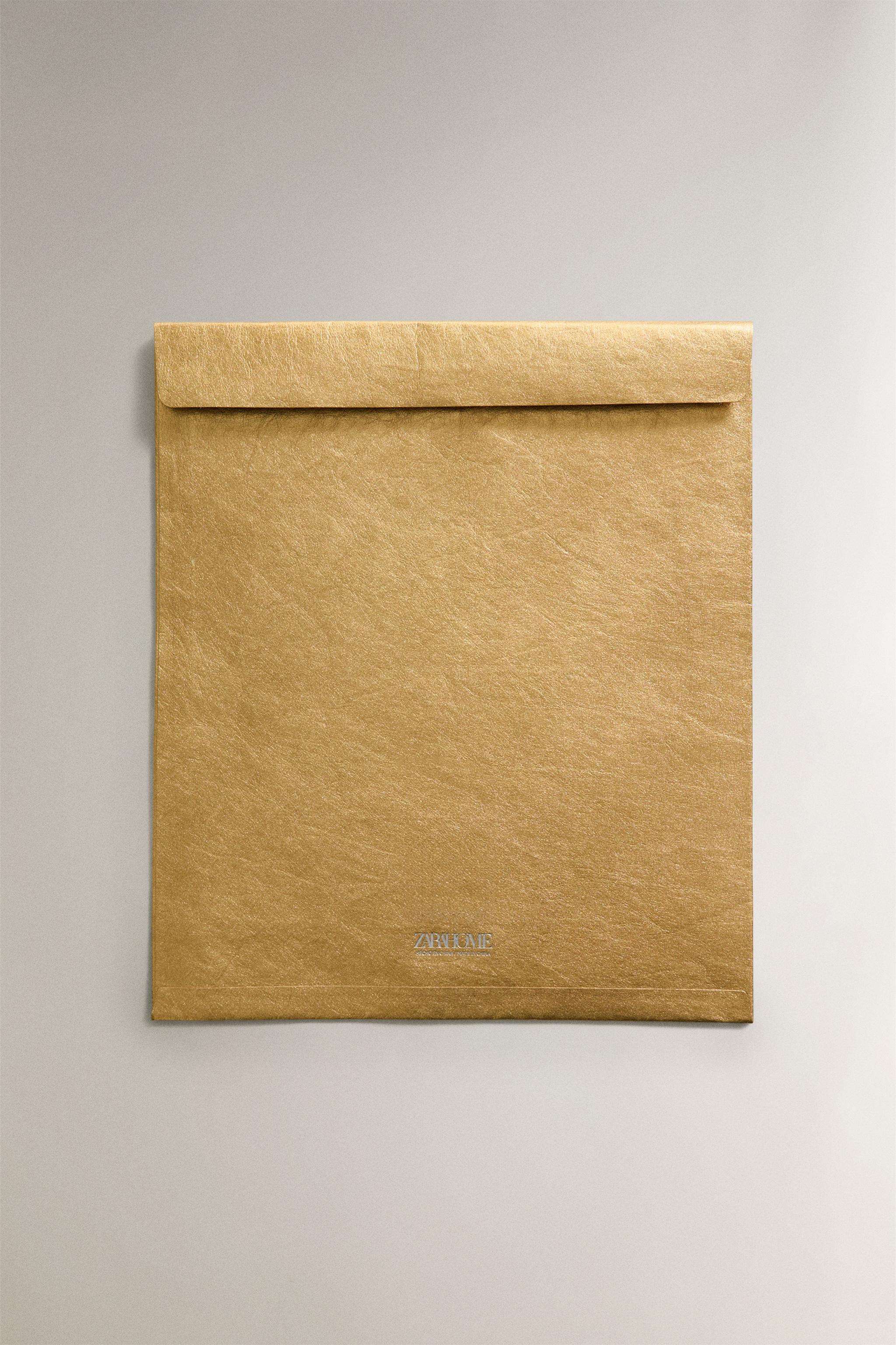 SAC CADEAU EN PAPIER DORÉ NOËL