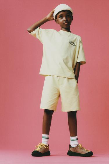 T-SHIRT AND BERMUDA SHORTS SET - Lime by Zara