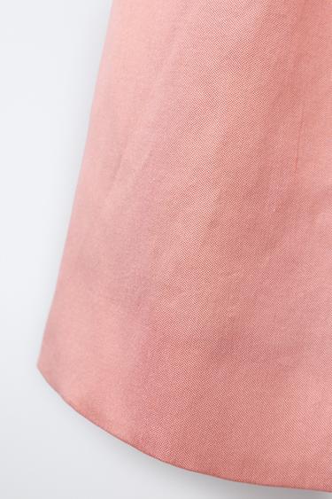 SATIN DRESS WITH BOWS - Salmon by Zara - Image 3