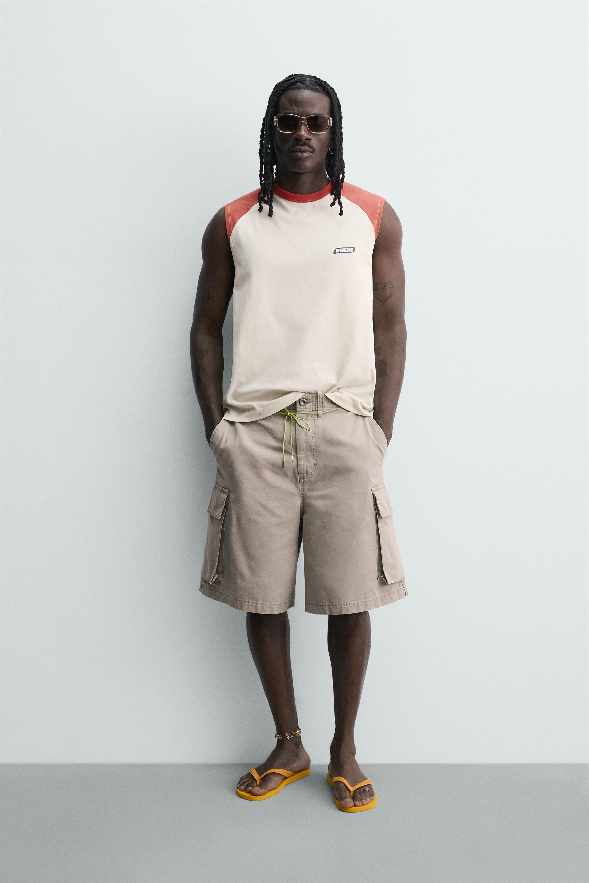 PUKAS SURF X ZARA COLOUR BLOCK TANK TOP - White / Red | ZARA Singapore