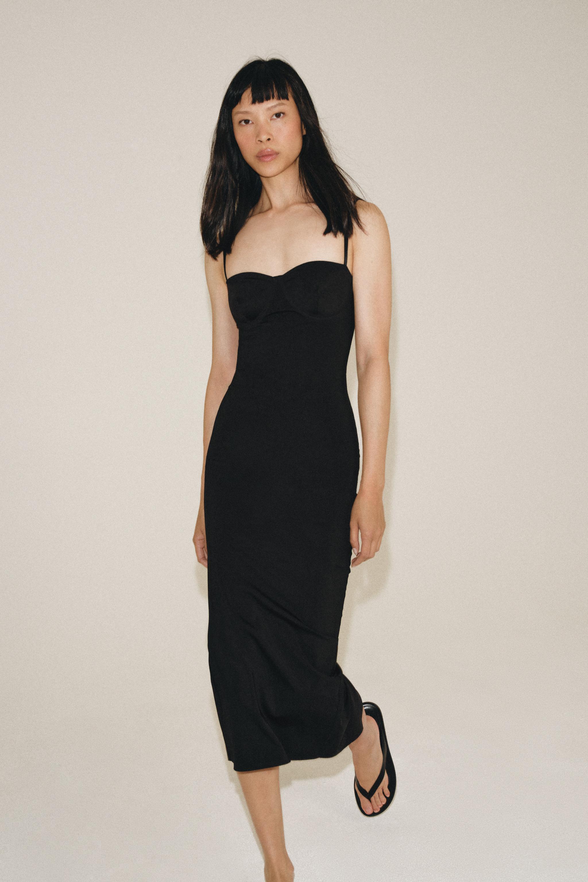 ROBE MI-LONGUE EN POLYAMIDE