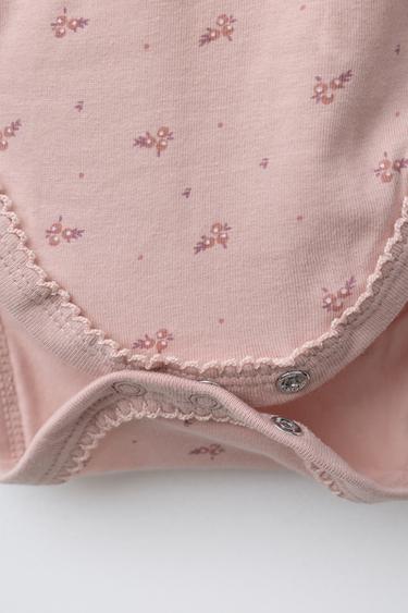 3-PACK OF KIMONO NECK FLORAL BODYSUITS - Pink by Zara - Image 3