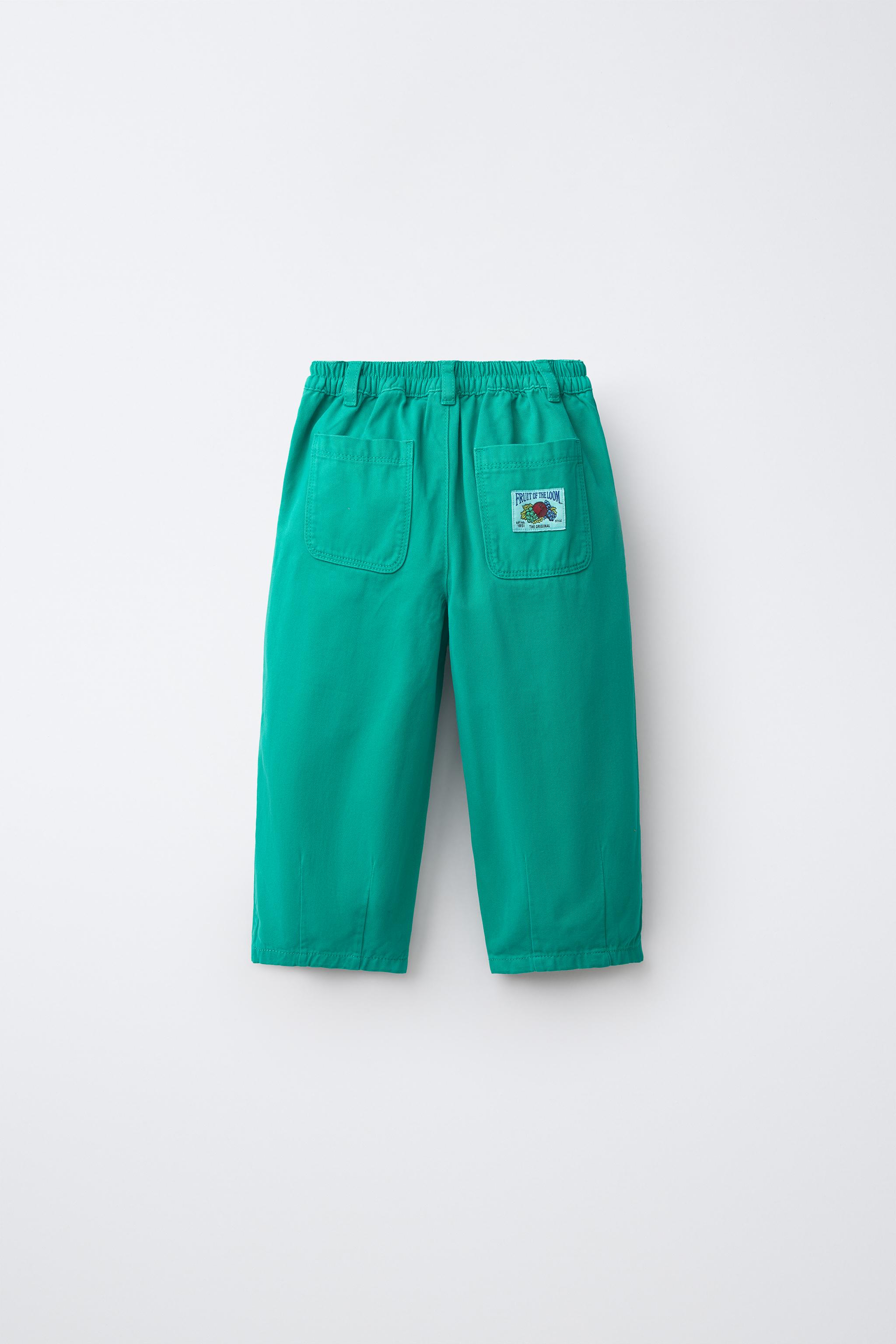 BALLOON DARTED TROUSERS FRUIT OF THE LOOM™ - Mid-green | ZARA Ireland