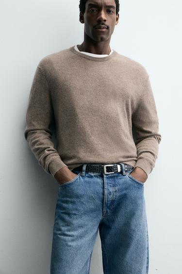 CEINTURE EN CUIR GRAVÉ - Noir de Zara - Image 1