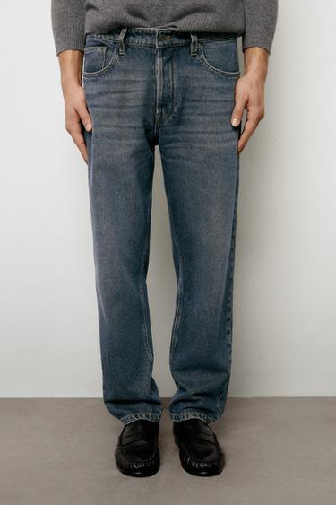 Slim fit cropped jeans — Mid-blue 2