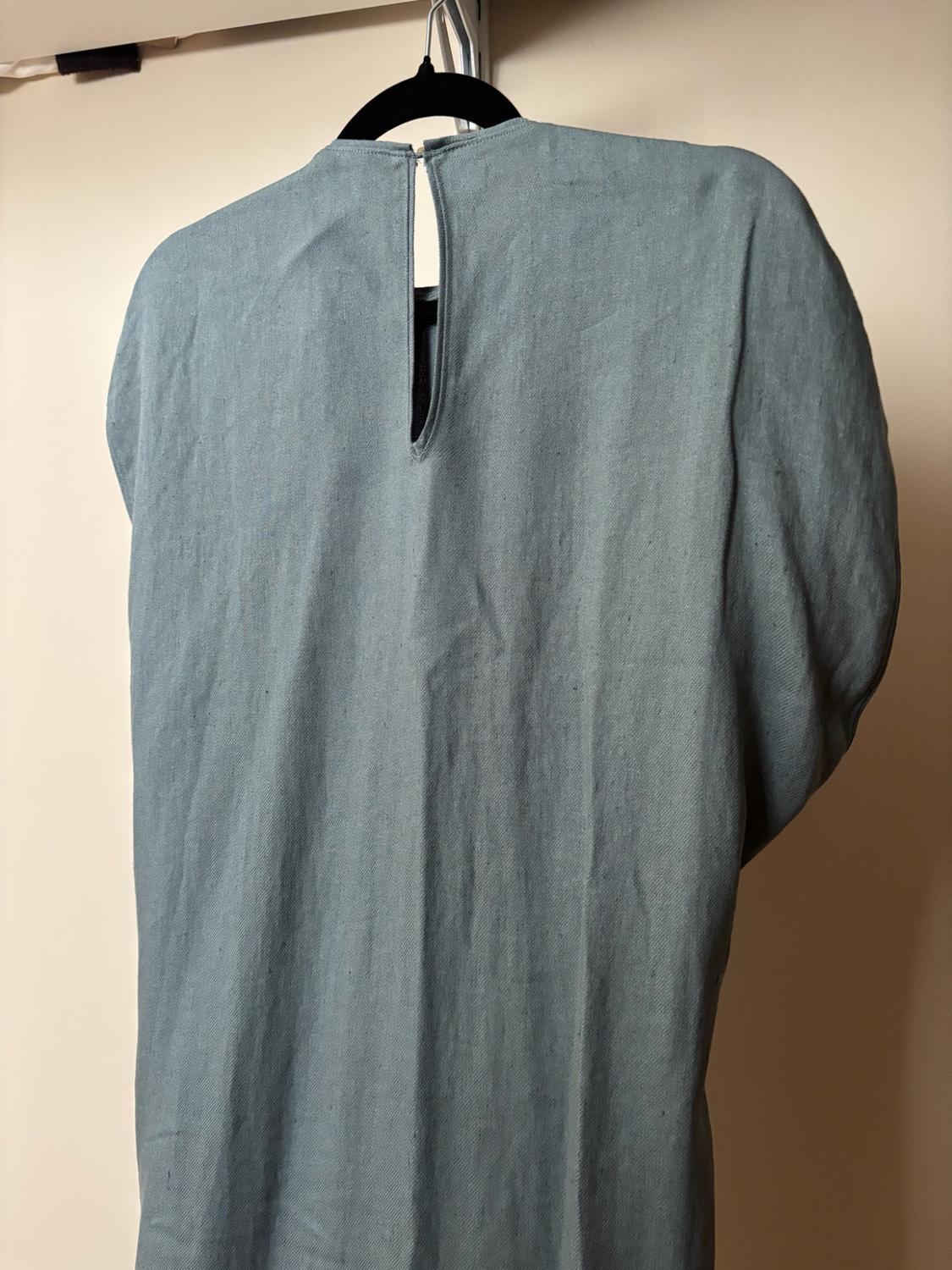ZW COLLECTION LINEN-BLEND DRAPED DRESS - Image 8