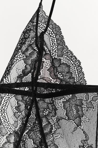 LACE BACK BODYSUIT - Black by Zara - Image 5