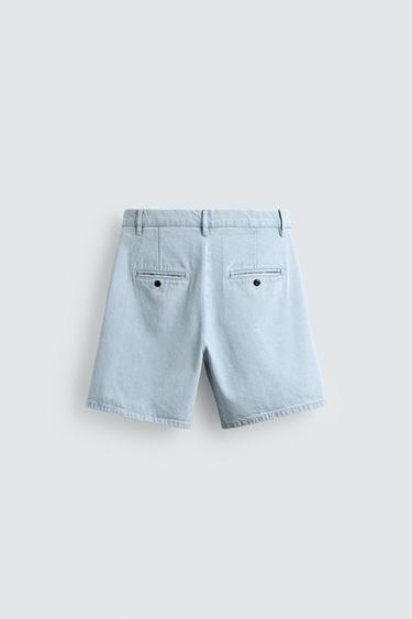 SHORT CHINO EN JEAN - Bleu clair de Zara - Image 7