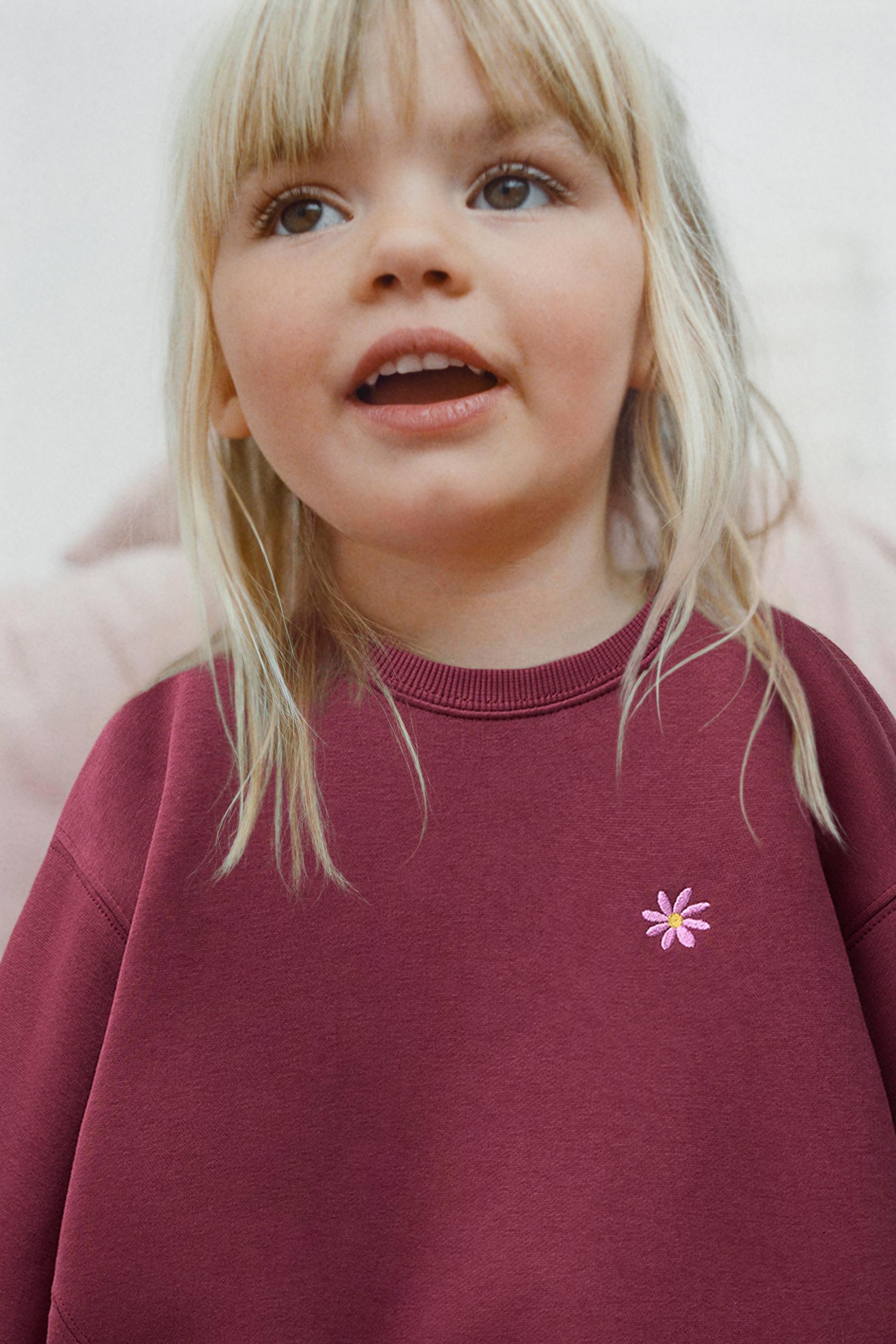 EMBROIDERED SWEATSHIRT AND JOGGER SET