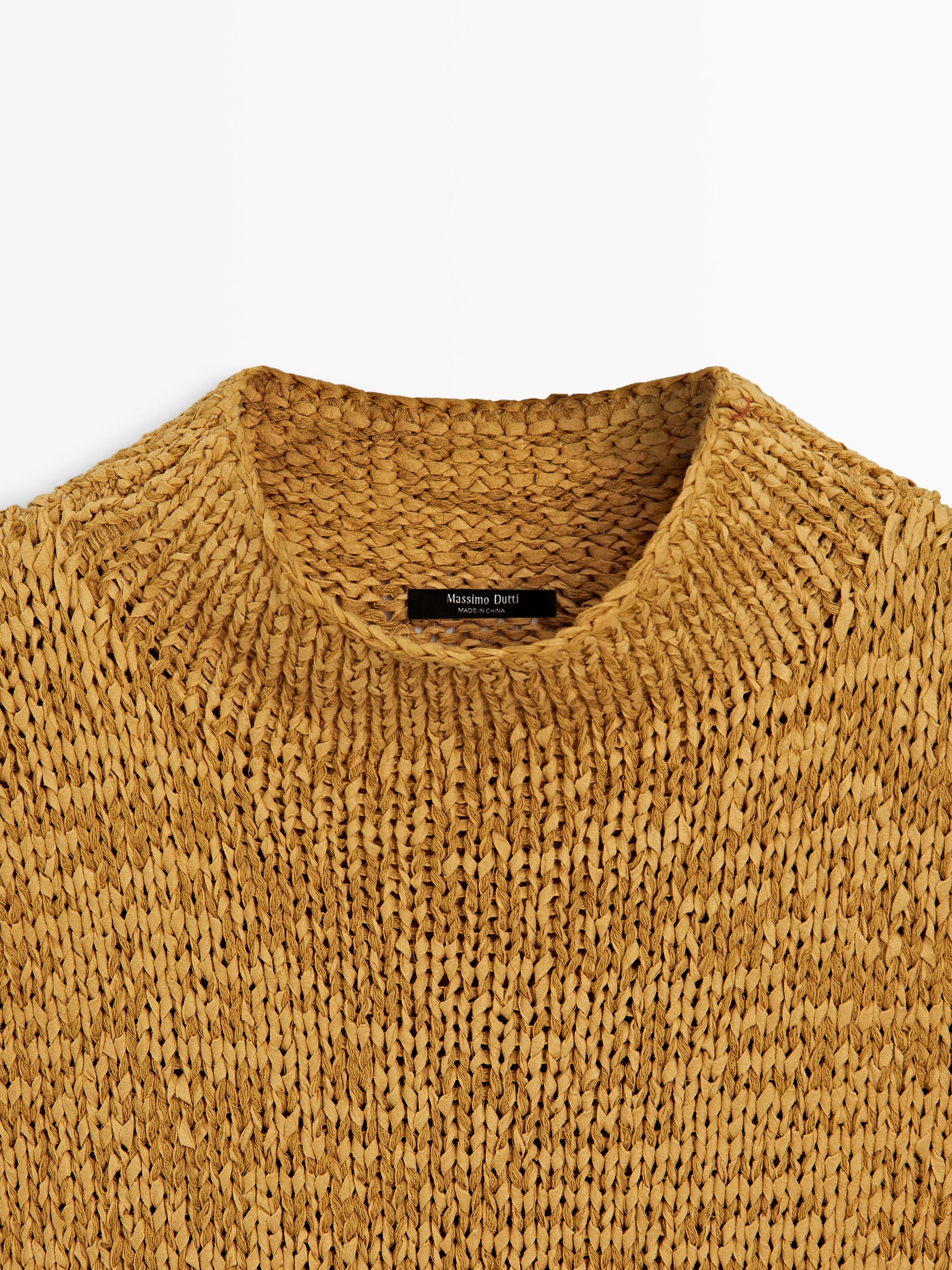 Cotton blend knit top
