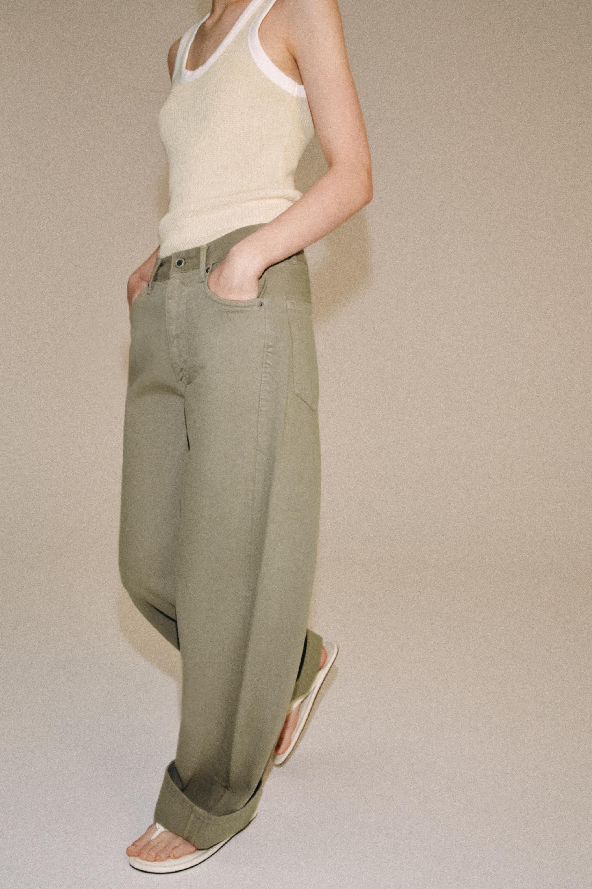 Женские джинсы Zara ZW COLLECTION MID-RISE BAGGY JEANS — фото 5
