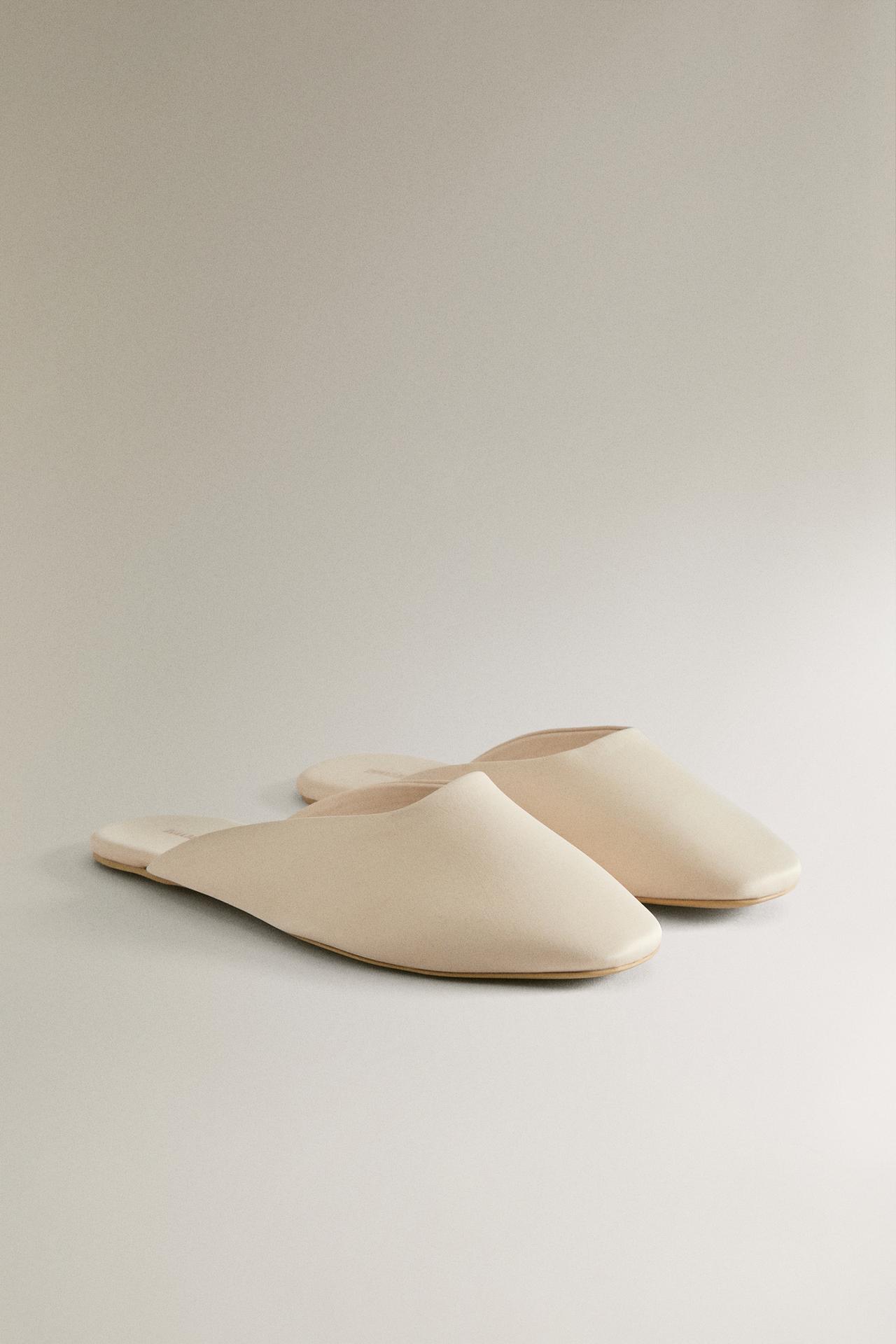 SATEEN MULES — Off White