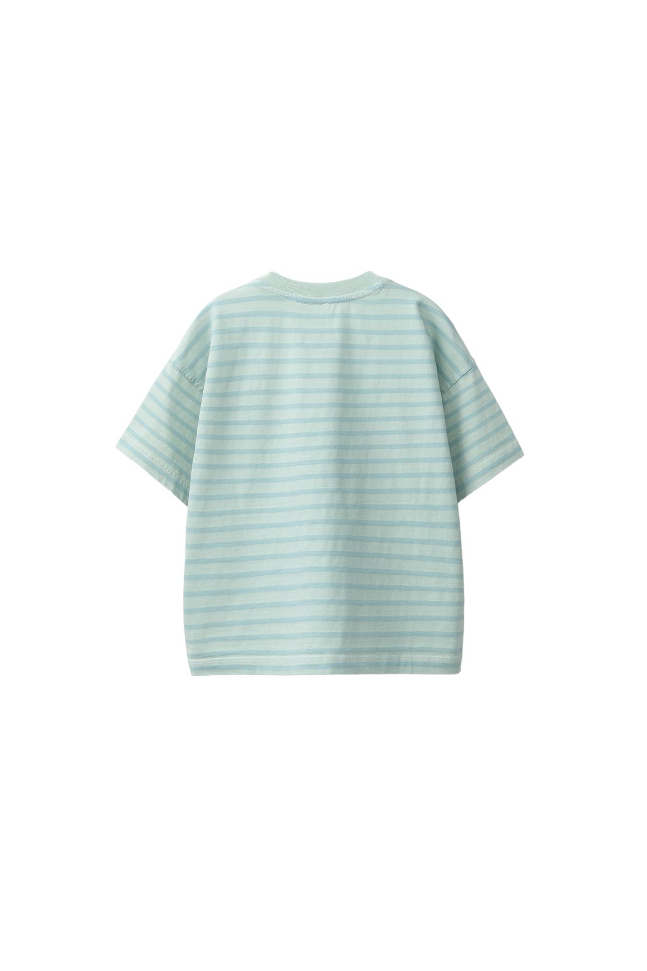 STRIPED T-SHIRT — Blue / White