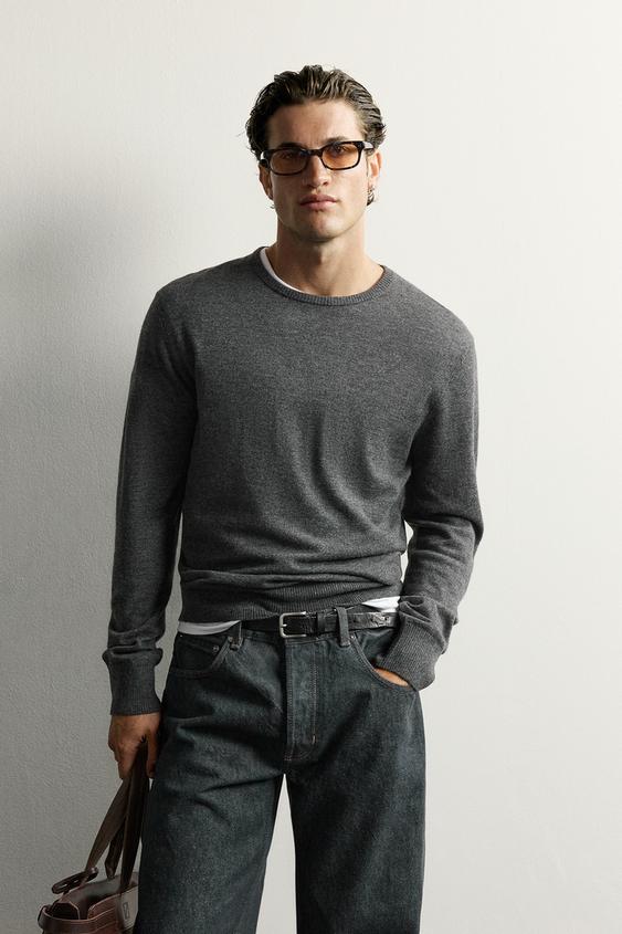Lekki sweter z wełny (100%)