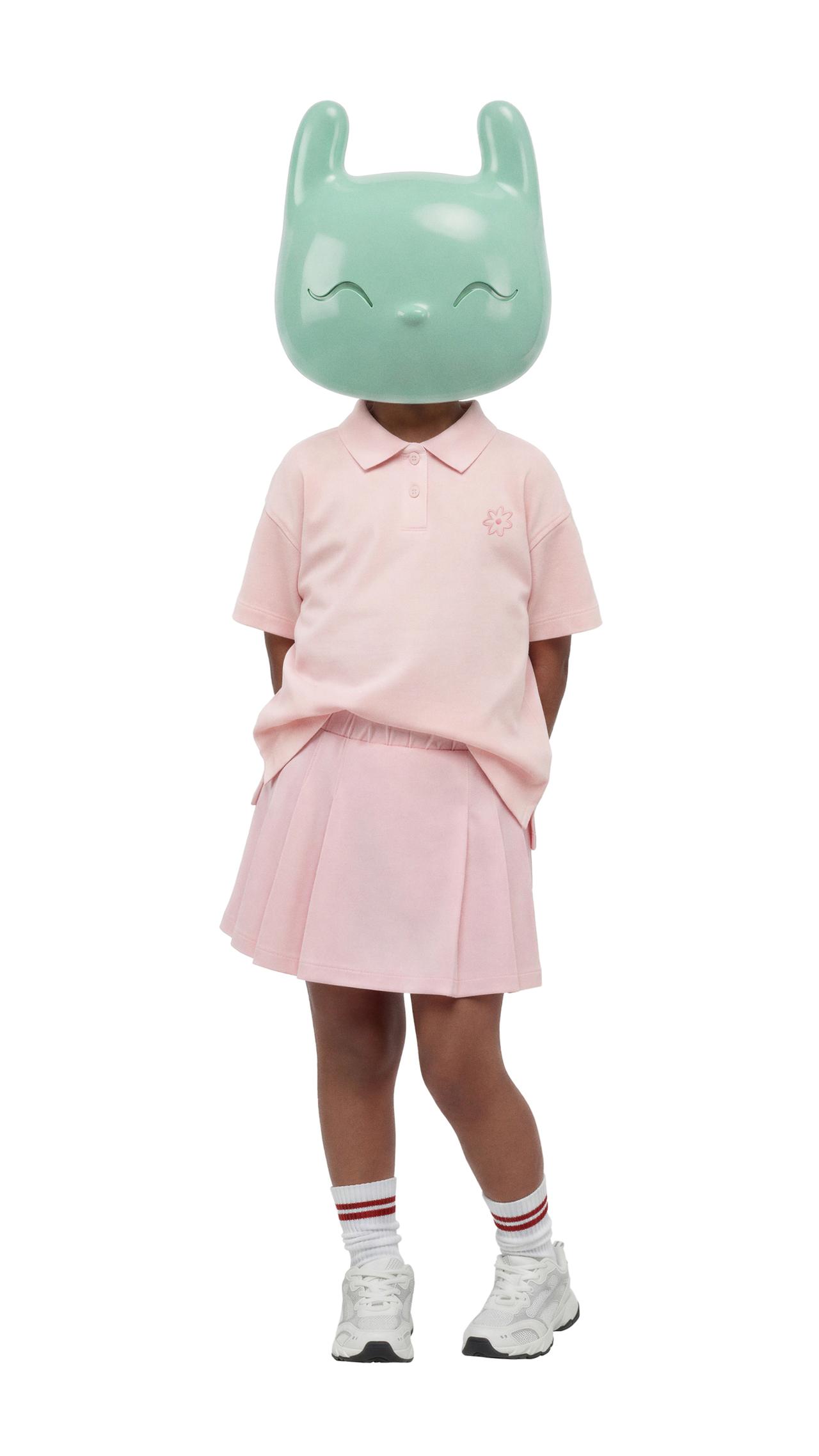 EMBROIDERED FLORAL PIQUÉ POLO — Light pink