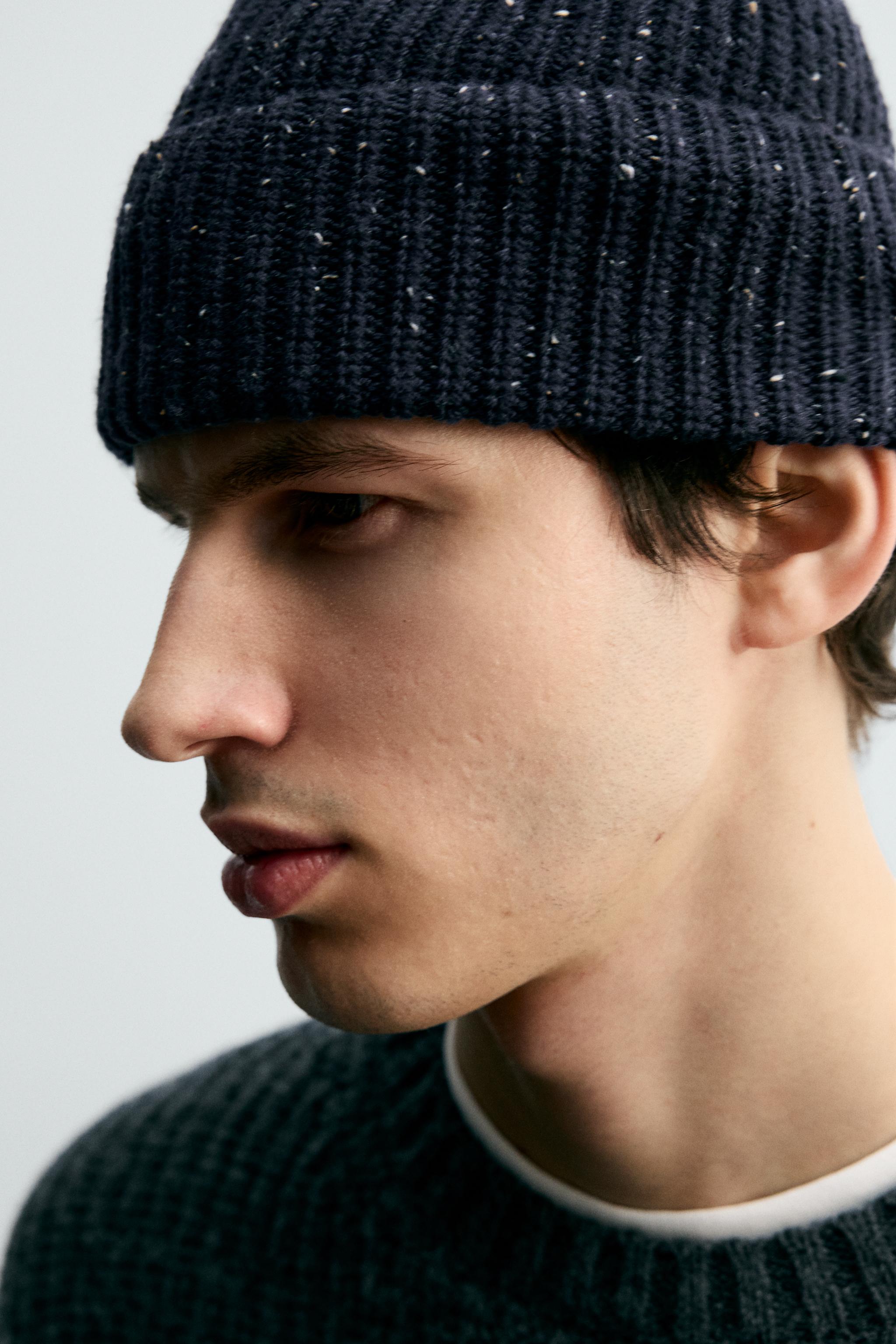 TEXTURED KNIT BEANIE