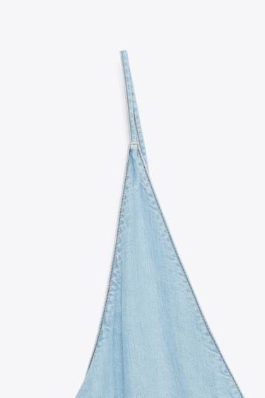 FLOWING MIDI DRESS - Light blue by Zara - Image 7