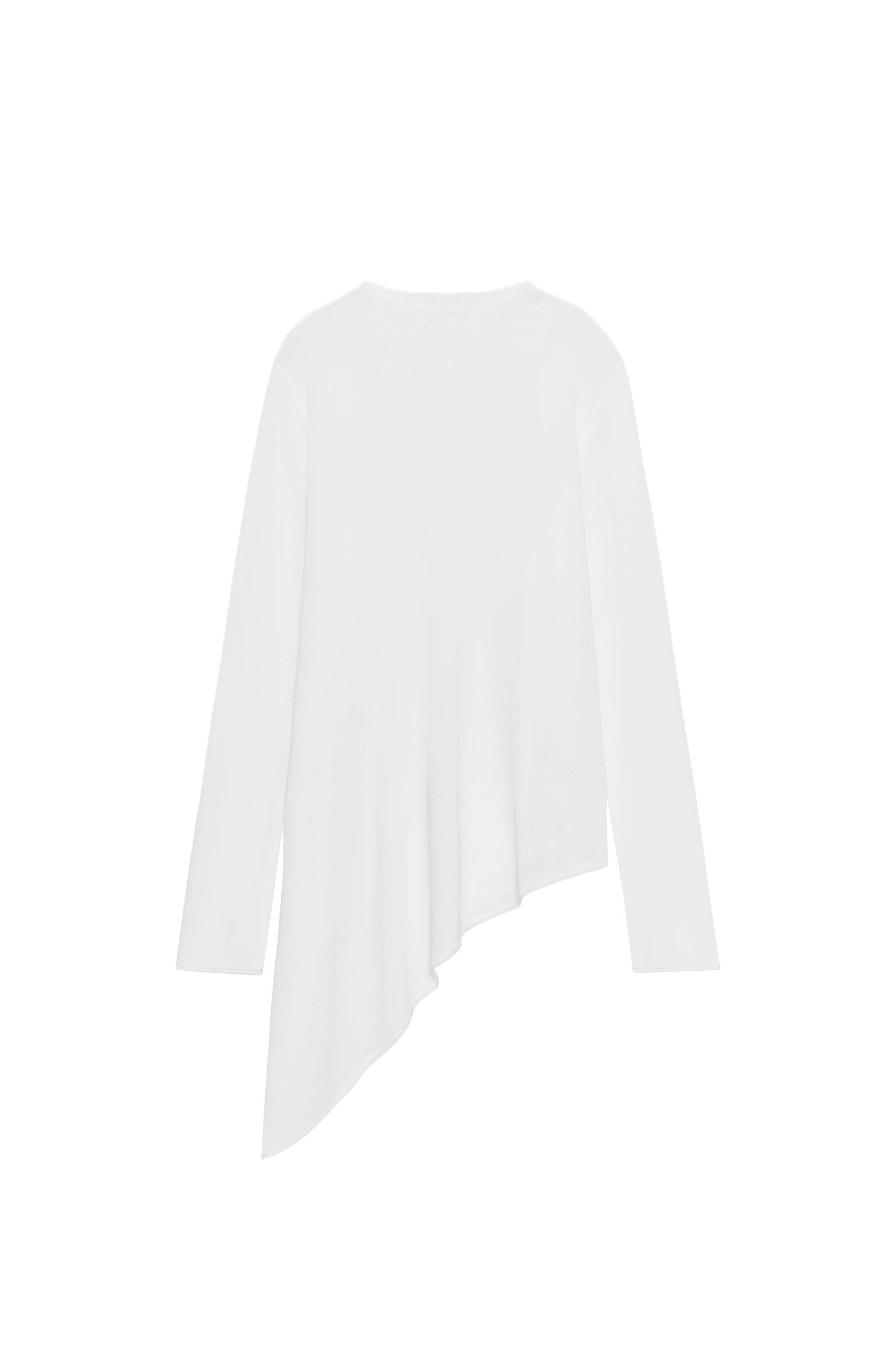 PULL LONG EN MAILLE ASYMÉTRIQUE