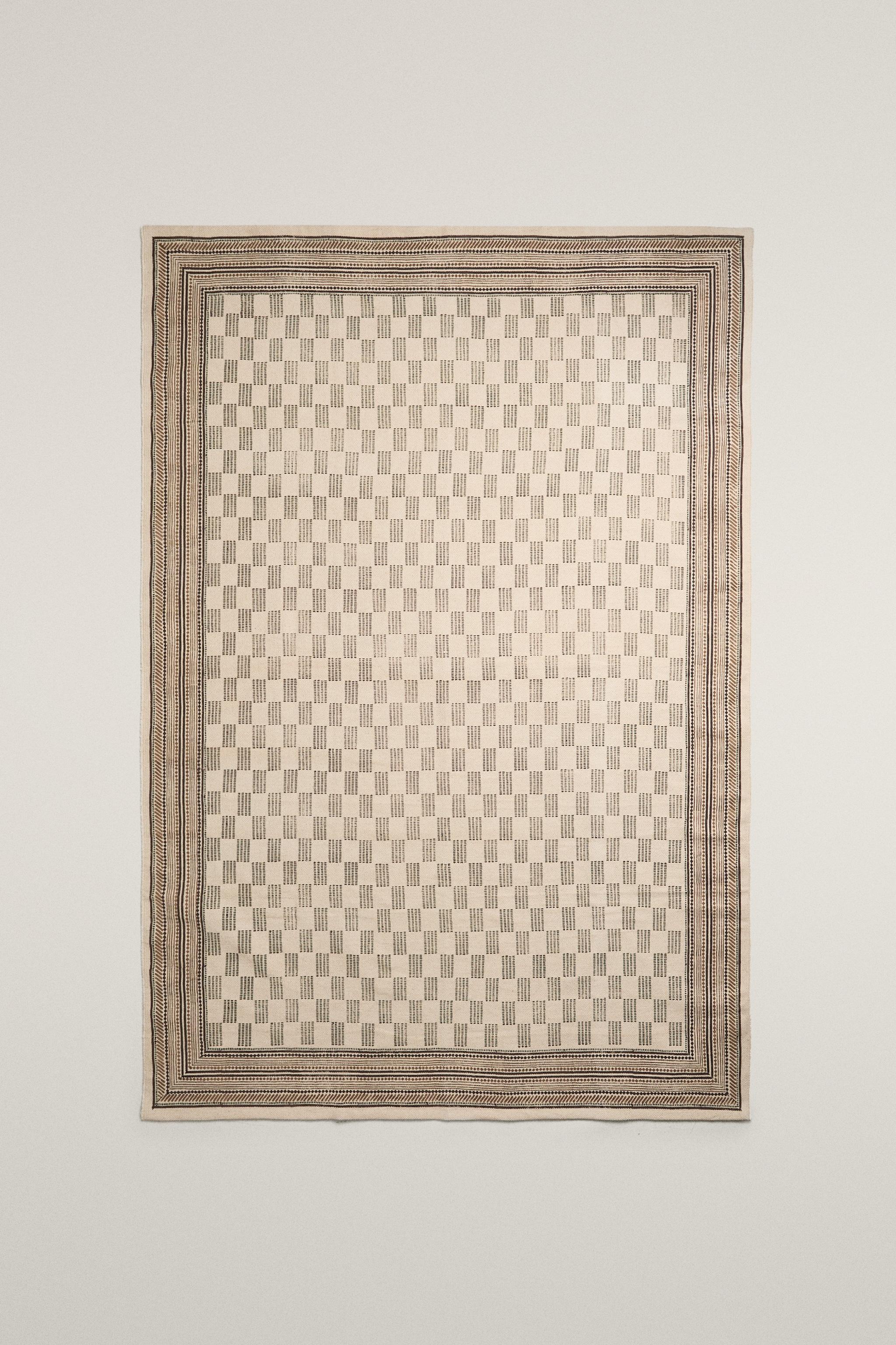 COTTON BLOCK PRINT RUG