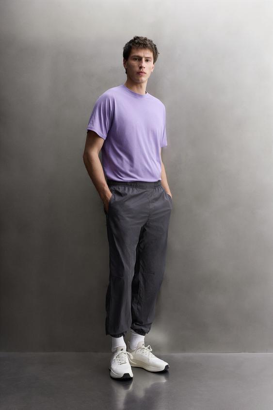 TECHNICAL TEXTURED TROUSERS - Blue / Grey by Zara - Image 0