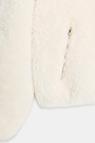 BOMBER EN POLAIRE À CAPUCHE AVEC ISOLATION THERMIQUE - Écru de Zara - Image 9