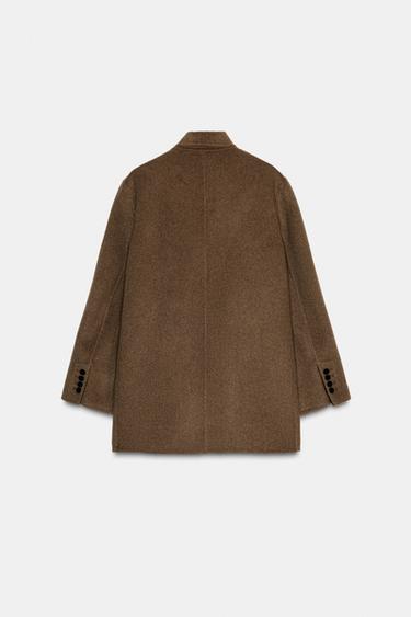 OVERSIZE WOOL BLEND BLAZER ZW COLLECTION - Brown by Zara - Image 8