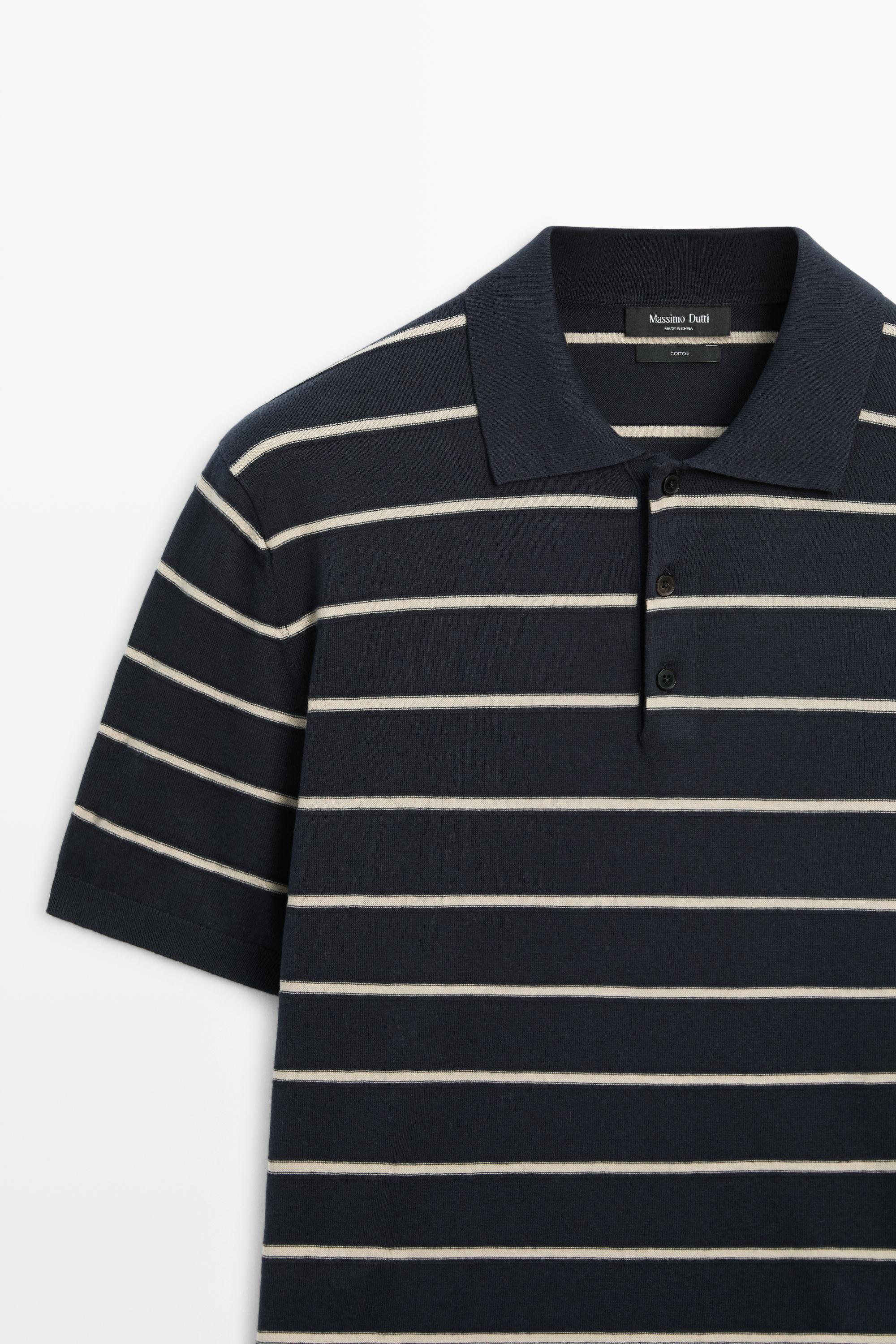 100% cotton striped knit sweater