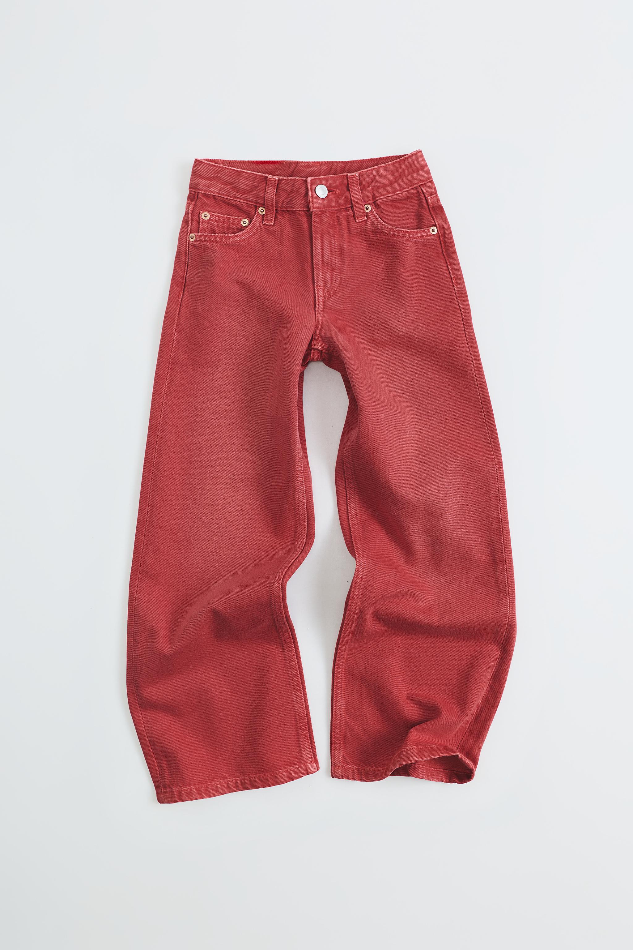 WIDE LEG JEANS — Red