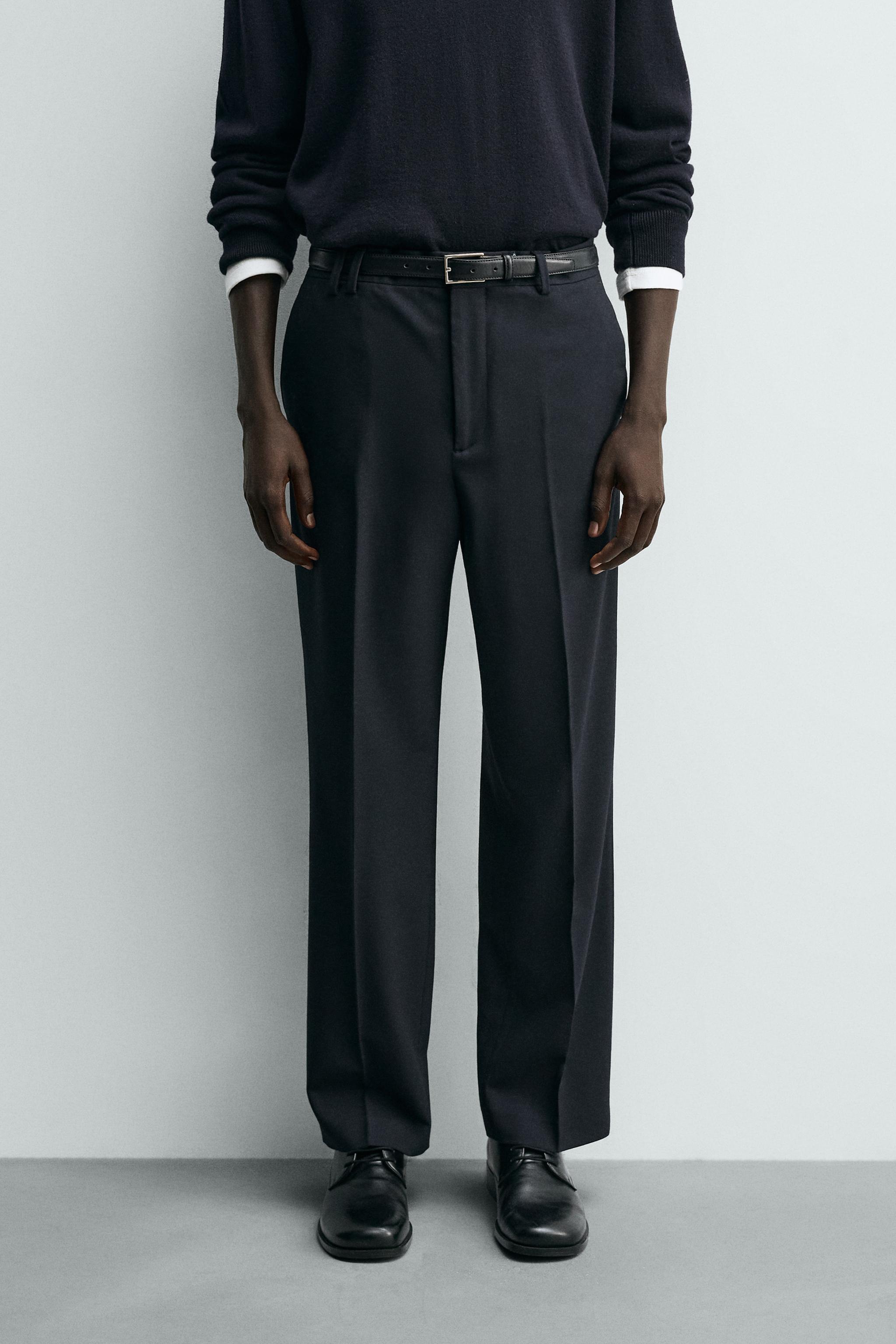 コンフォートストレートフィットパンツ - ネイビーブルー | ZARA Japan